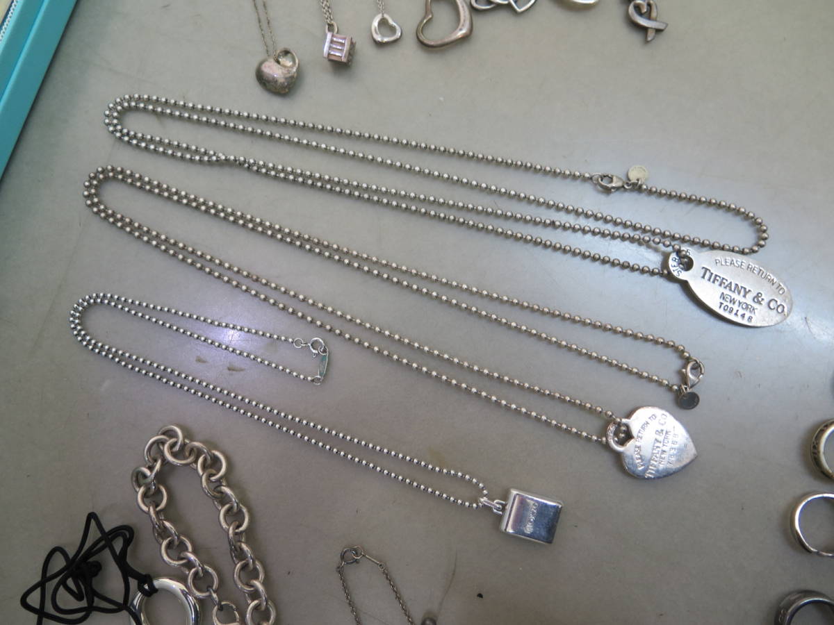 △●TIFFANY＆Co. ティファニー SV925 silver リング ブレス ネックレスなど いろいろまとめて_画像4