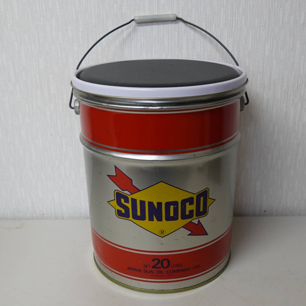 SUNOCO　スノコ　 OIL缶　オイル缶　ペール缶椅子_画像1