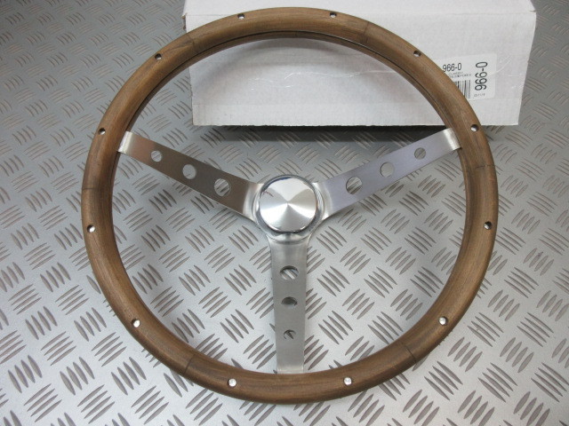 966-0.GRANT.グラントステアリング Classic Nostalgia Steering Wheels Stainless Steel/Brushed, Wood/Walnut,_画像1