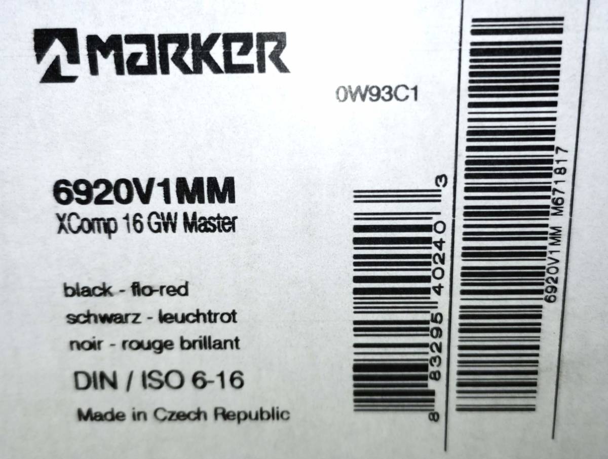 24MARKER　XCOMP 16GW MASTER BLACK/Flo-RED　定価は￥49500 グリップウォークも使えます　40％OFFバーゲン価格！即決・在庫分限り_画像2