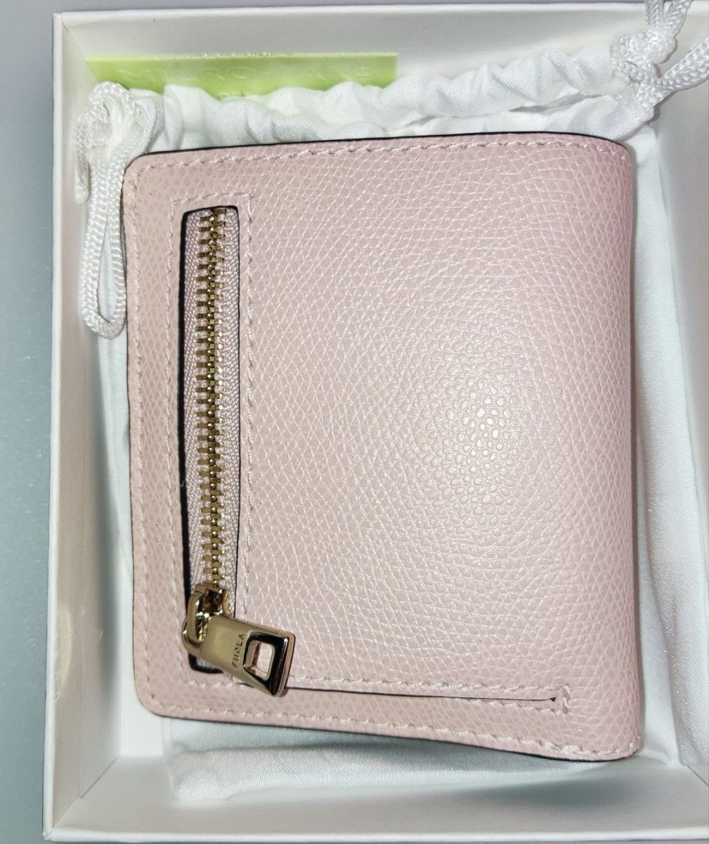 新品 未使用 財布 フルラ FURLA CAMELIA S BIFOLD 2つ折り コンパクト ウォレット ベビーピンク 折財布