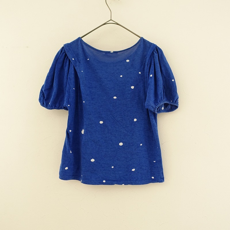 //[ with defect ] mina perhonen mina perhonen *star trip cotton cut and sewn * tops T-shirt blue gya The -(1-2312-431)[20A42]