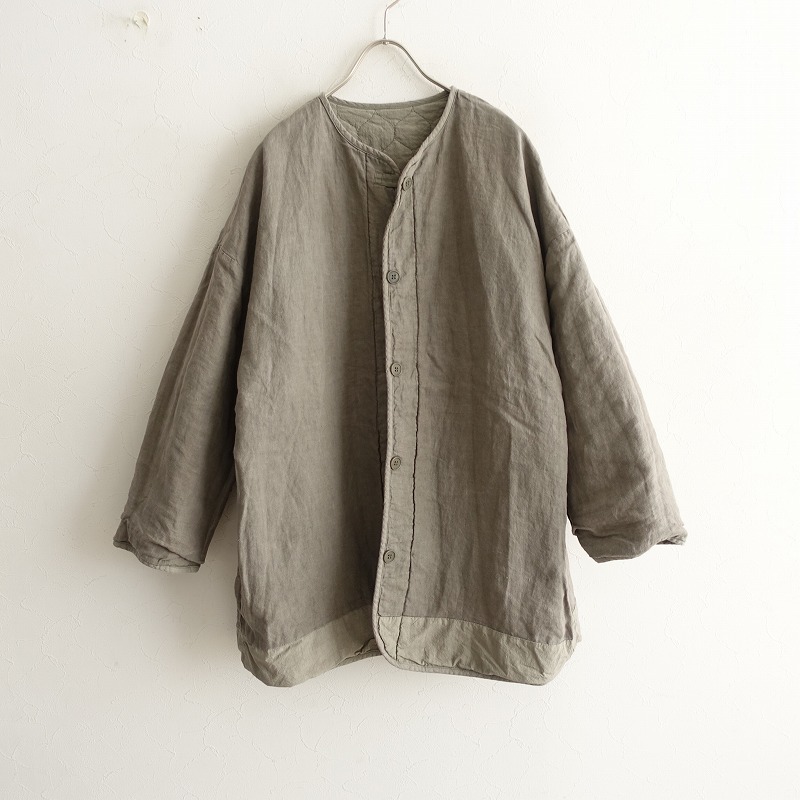 //【2022AW/定価4.5万】ネストローブ nest Robe *コットンラミーキルティングリバーシブルジャケット*F(jk25-2312-302)【20A42】_画像6