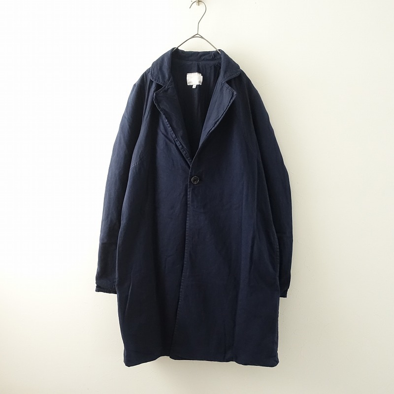 //【染】ヤーモ Yarmo *ワークコート*S綿コットン紺ネイビー羽織アウター上着(jk34-2312-2)【21A42】