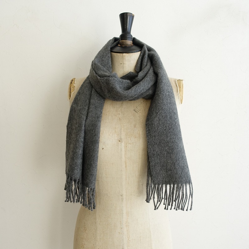 //【定価1.4万】イノウエブラザーズ THE INOUE BROTHERS *Brushed Scarf アルパカ マフラー*グレーストール(st84-2401-36)【91A42】_画像5