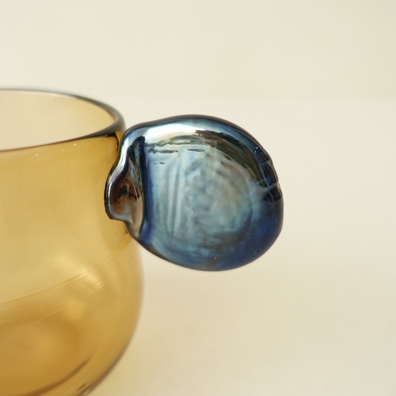 //[ beautiful goods ]Yuri Iwamoto * ear attaching glass cup * flower base gla spade objet d'art interior [ ceramics ](wa84-2308-60)[03A42a]