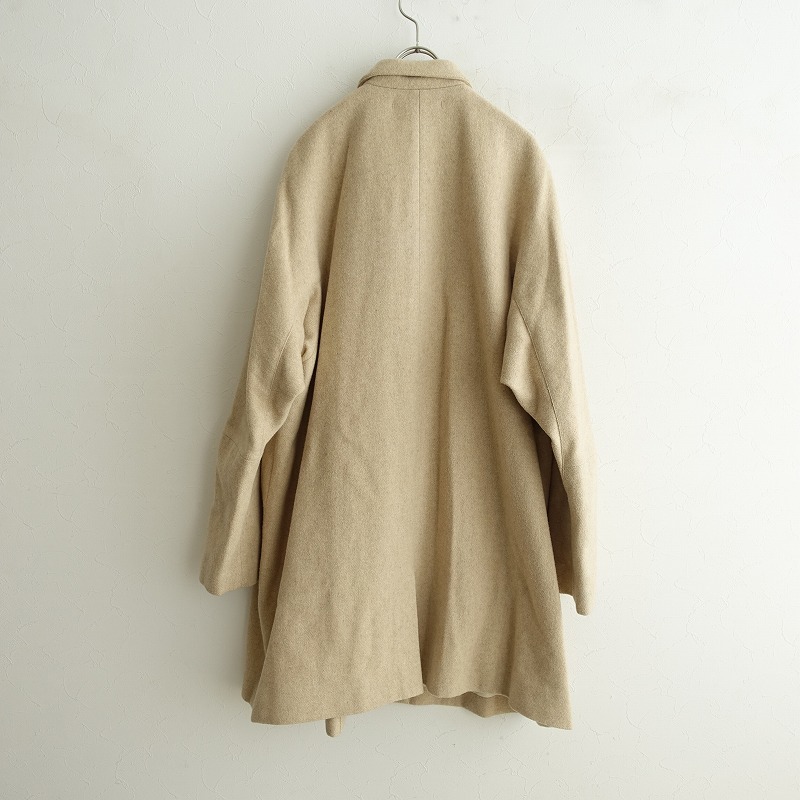 //スズキタカユキ suzuki takayuki *stand fall collar coat*1ベージュウール起毛裏地ステンカラー比翼ボタン(jk2-2401-340)【13A42】_画像2