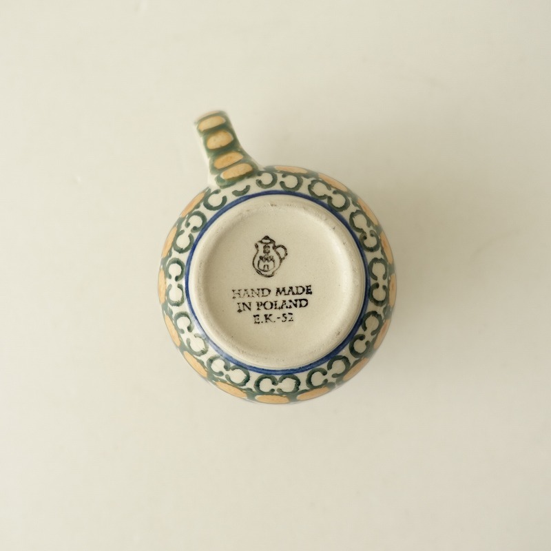 //ポーリッシュポタリー Polish Pottery *ポーリッシュマグカップ*花柄コップポーランド食器【陶器】(wa84-2309-34)【13A42a】_画像9