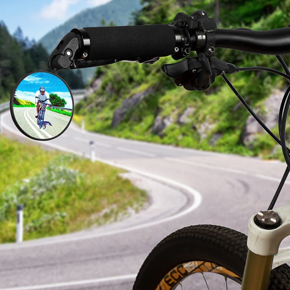 【人気商品】自転車バックミラー 凸面 サムコス 360度回転し 自転車ミラー 広視野角 事故防止 取り付け簡単 戸外スポーツバイの画像2