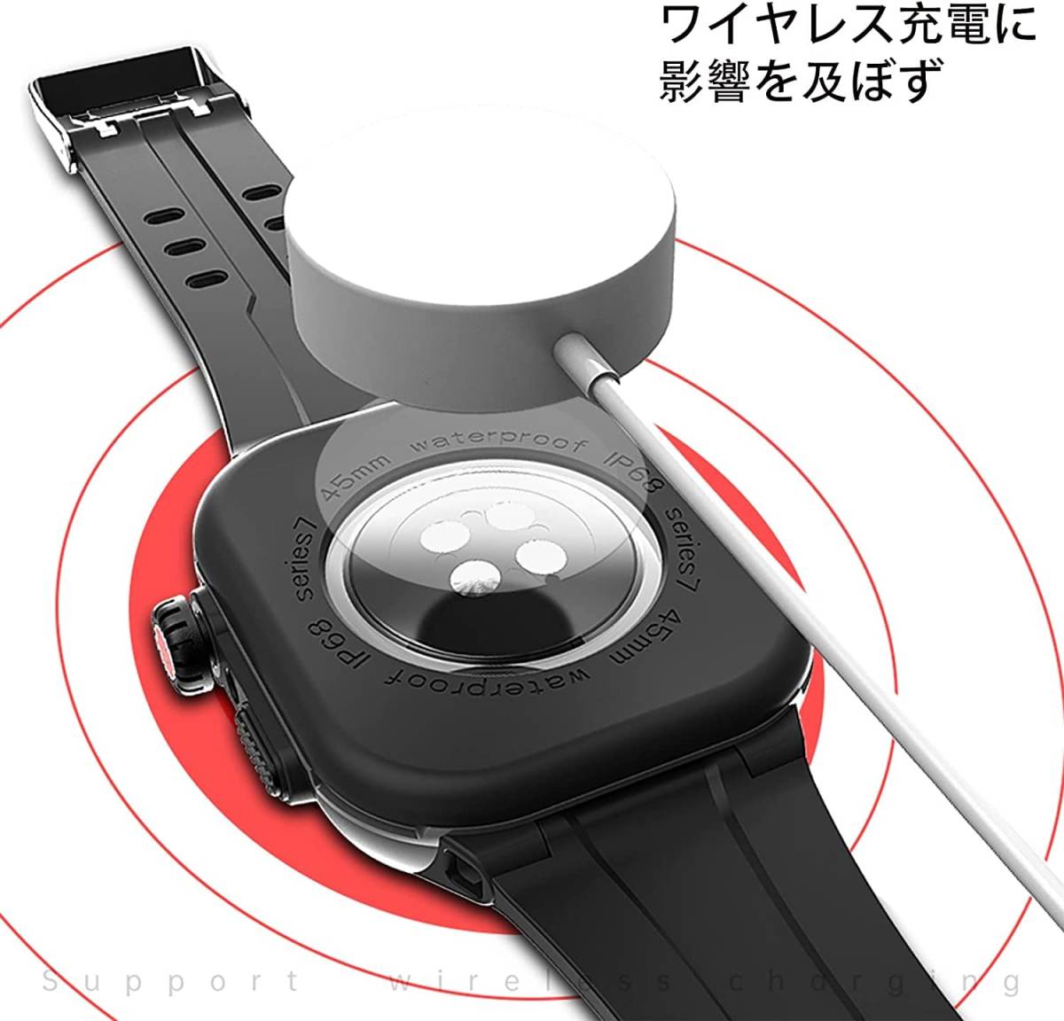 【新着商品】Watch Ultra Ultra 49mm 用 Watch ケース 360度全面防水 バンド ケース 水泳・スポーツ