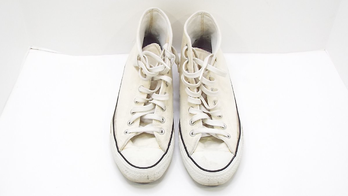 【u0775】CONVERSE ALL STAR ハイカット 白 27cm 格安スタート 栃木発着払いの画像4