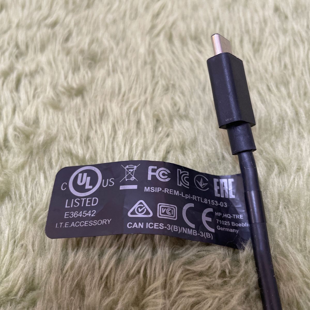 HP USB-C to RJ45 Adapter