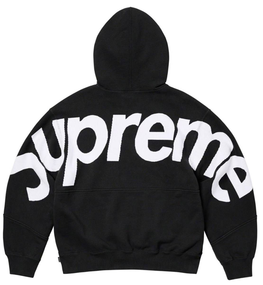 【新品】Supreme Big Logo Jacquard Hooded Sweatshirt COLOR/STYLE：Black SIZE：Small_画像1
