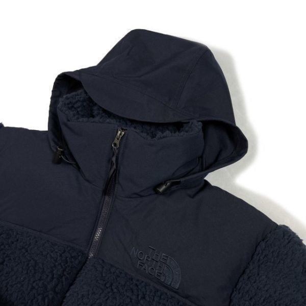 1円～!売切!【正規新品】THE NORTH FACE◆SHERPA NUPTSE JACKET ダウンジャケット ヌプシ モコモコ ロゴ刺繍 アウトドア(S)紺 190122-160_画像4