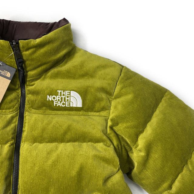 1円～!売切!【正規新品】THE NORTH FACE◆1992 REVERSIBLE NUPTSE JACKET コーデュロイ ヌプシ リバーシブル US限定(M)緑 茶 190122-190_画像5