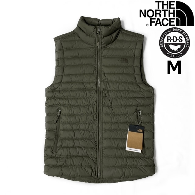 1円～!売切!【正規新品】THE NORTH FACE◆STRETCH DOWN VEST ダウンベスト US限定 RDS 軽量 パッカブル キャンプ(M)緑 カーキ 190122-90_画像1