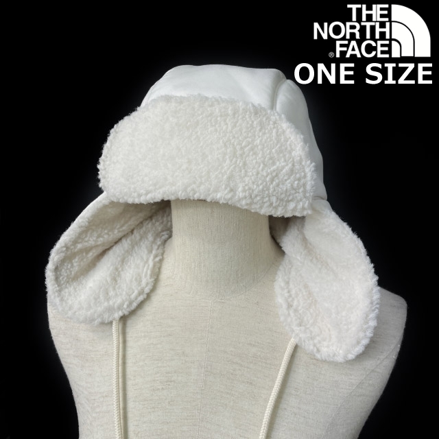 1円～!売切!【正規新品】THE NORTH FACE◆SHERPA TRAPPER フライトキャップ パイロット 帽子 US限定 ボア 男女兼用(OS)白 180623-22_画像1