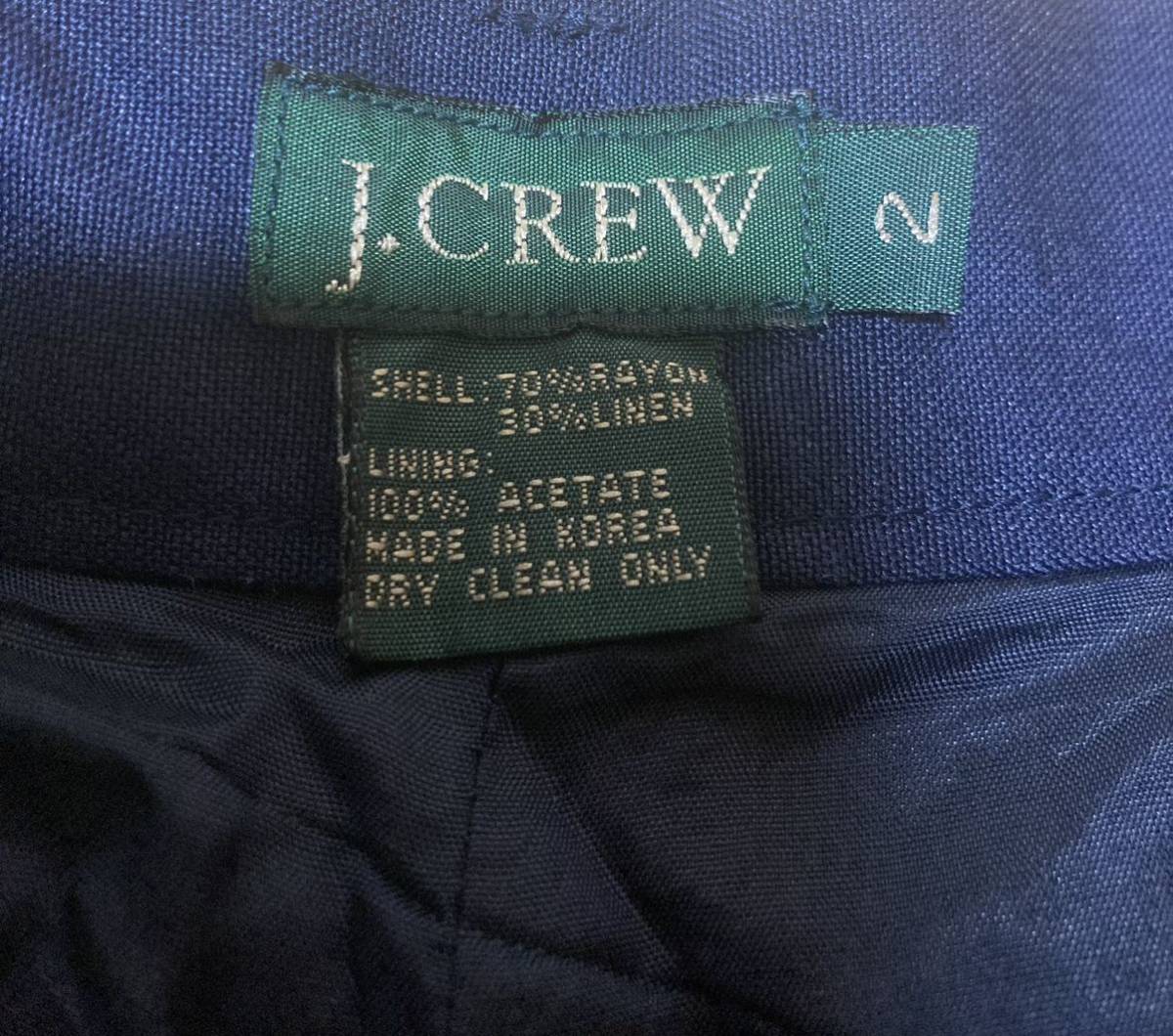 90s J.CREW 2タック　リネンスラックス　ビンテージ　古着_画像3