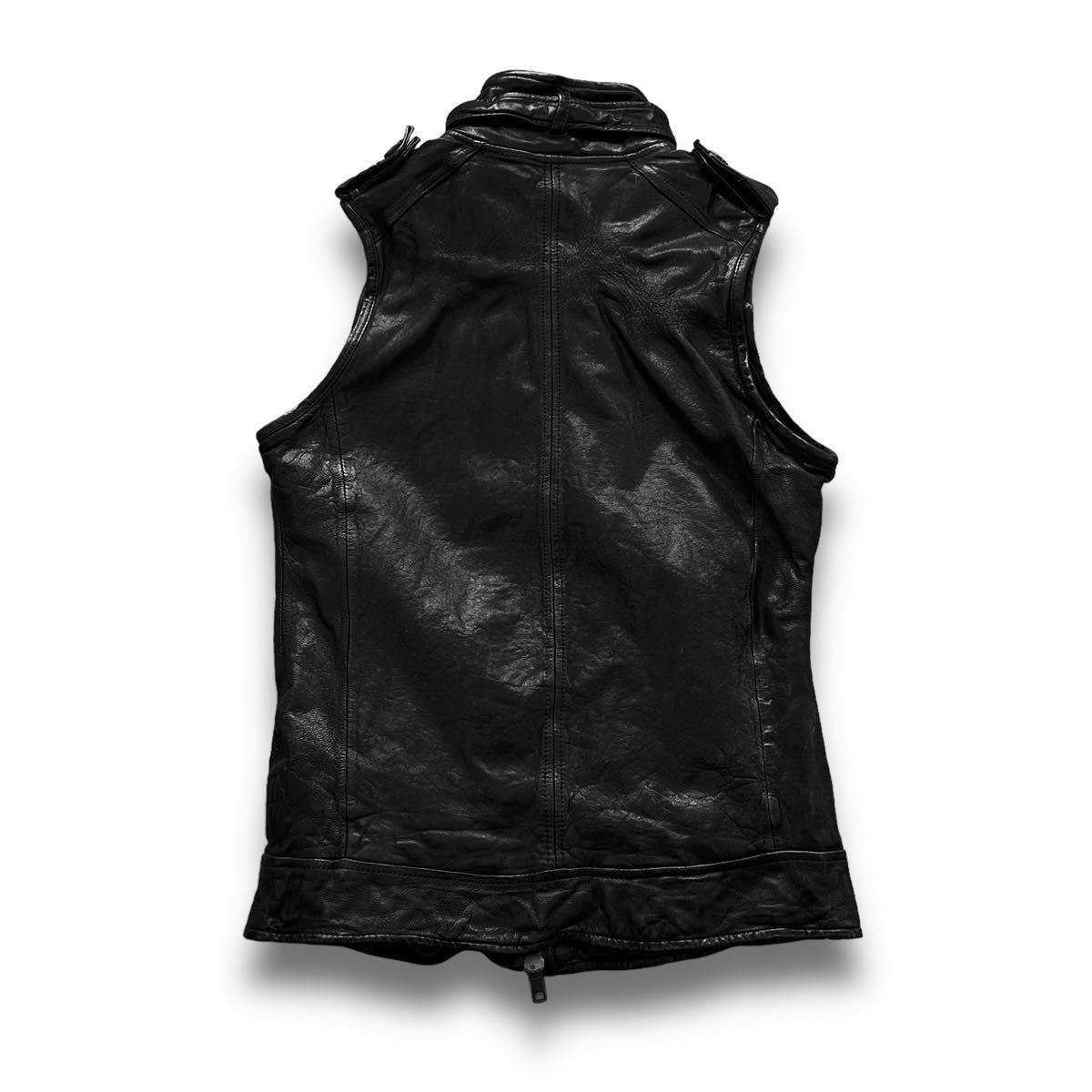 Archive 2000s BUFFALO BOBS Goat Leather Vest Rare goa ifsixwasnine kmrii lgb share sprit tornadomart y2k rare archive_画像2