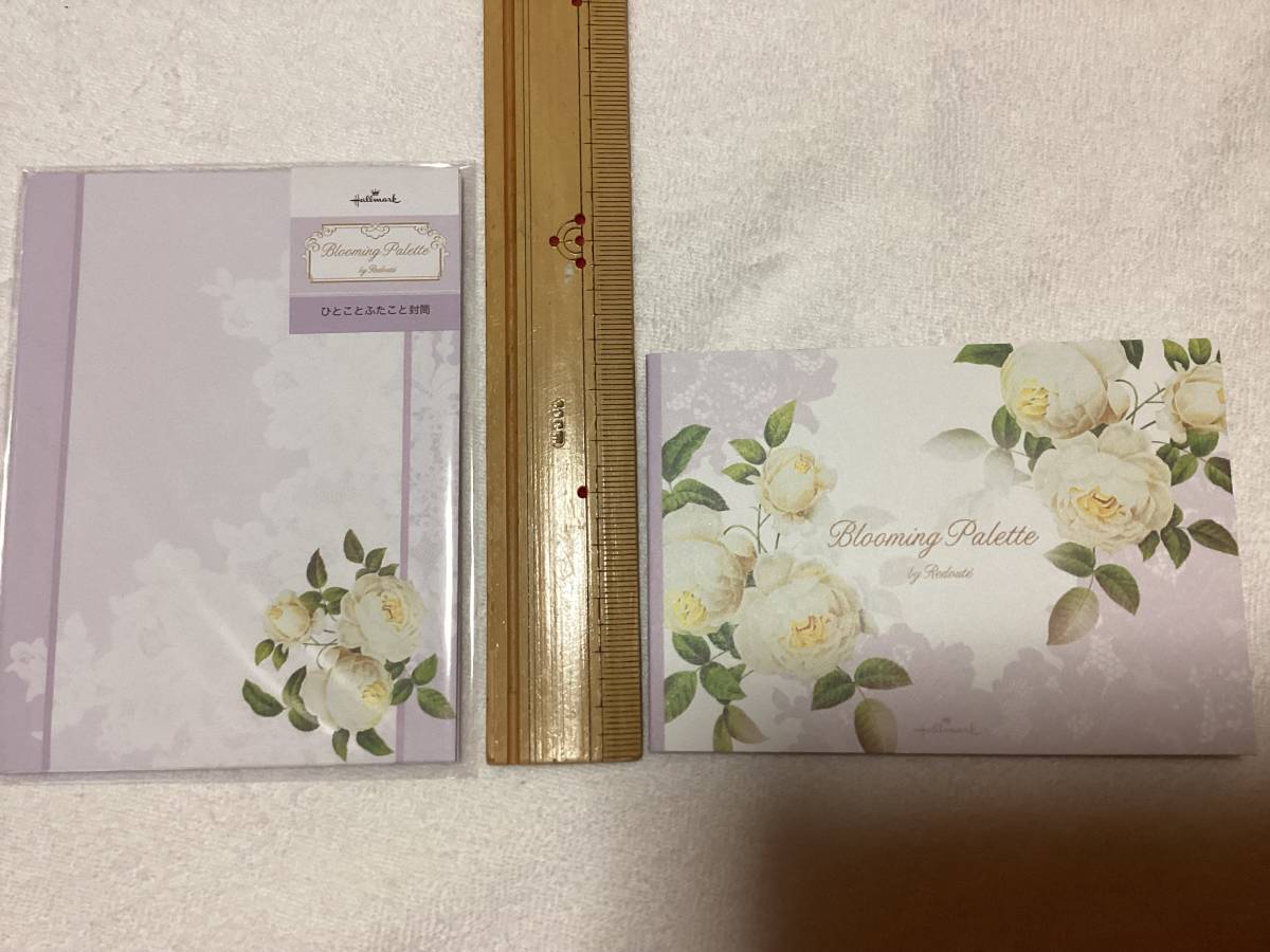 日本ホールマーク ミニ便箋(メモ帳 ) ミニ封筒  各4点 合計8点  お花柄の画像2