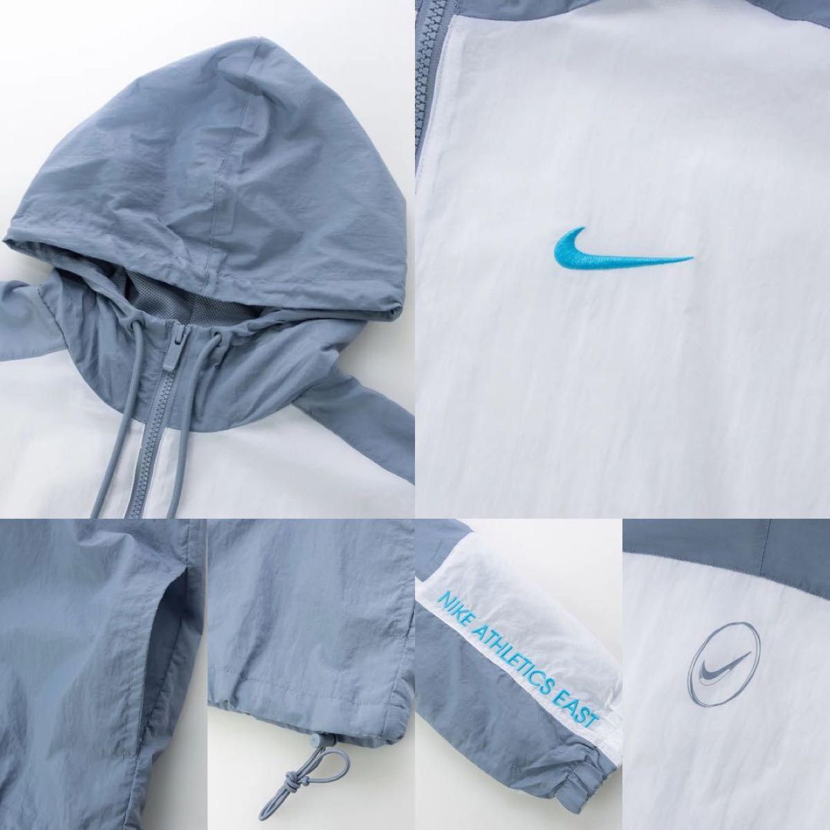 Nike Woven hoodie jacket blue gray white