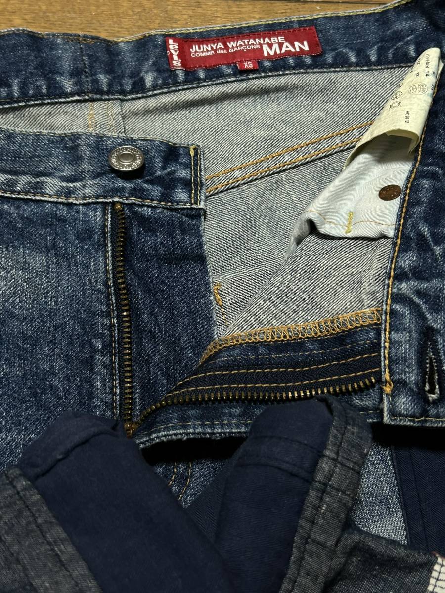 ※JUNYA WATANABE MAN COMME des GARCONS Levi's ジュンヤ ワタナベコムデギャルソンリーバイスWK-P209再構築デニムパンツ日本製 XS BJBD.A_画像7