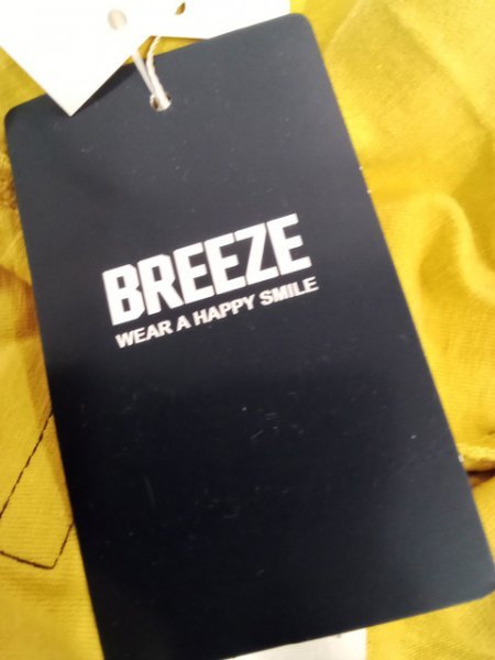 ap8200 ○送料無料 新品 BREEZE ブリーズ キッズ フレンチ袖 Tシャツ サイズ100 イエロー クルーネック プリント オーバーサイズ_画像7