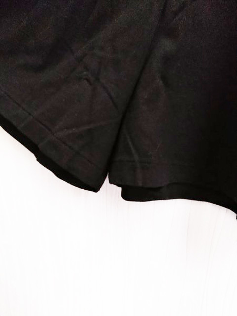 ap2728 ○送料無料 新品 キッズ キュロット スカート サイズ160cm ブラック シンプル 動きやすい ホック ファスナー 綿00% フレア ミニ_画像6
