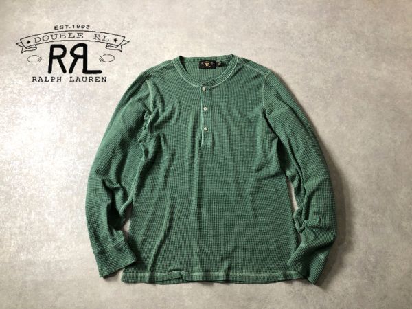 RRL●XLサイズ●ワッフル サーマル ヘンリーネック カットソー ロンT●ダブルアールエル_画像1