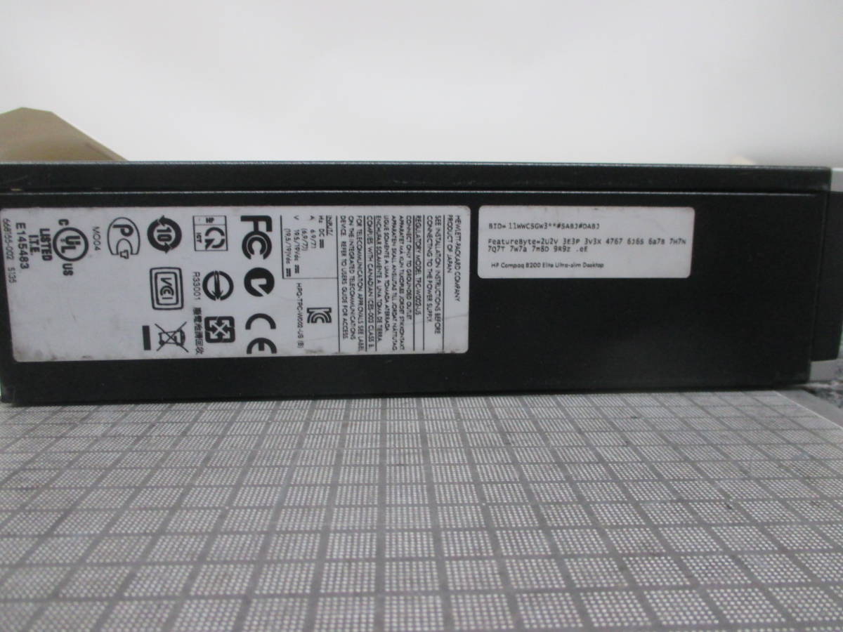 P123　　　　　　　 HP Compaq 8200 Elite US Desktop HDDレス　コンパクトＰＣ　　メンテナンス前提_画像9