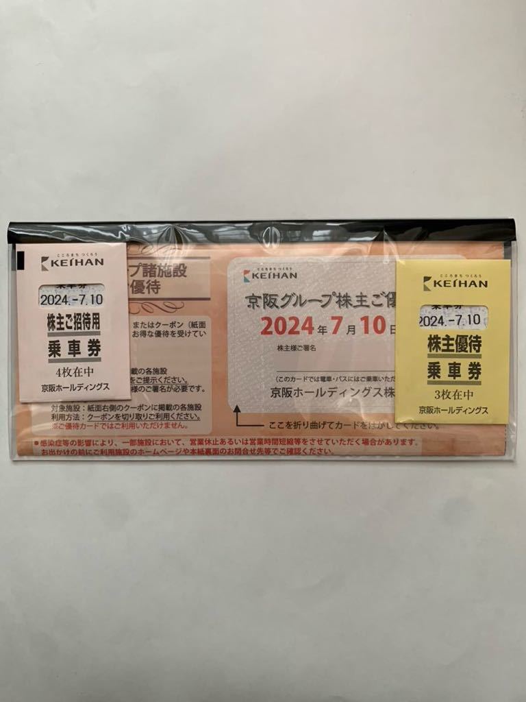 ★京阪 株主優待乗車券7枚 施設優待券 ひらかたパーク 2024年7月10日まで★ _画像1