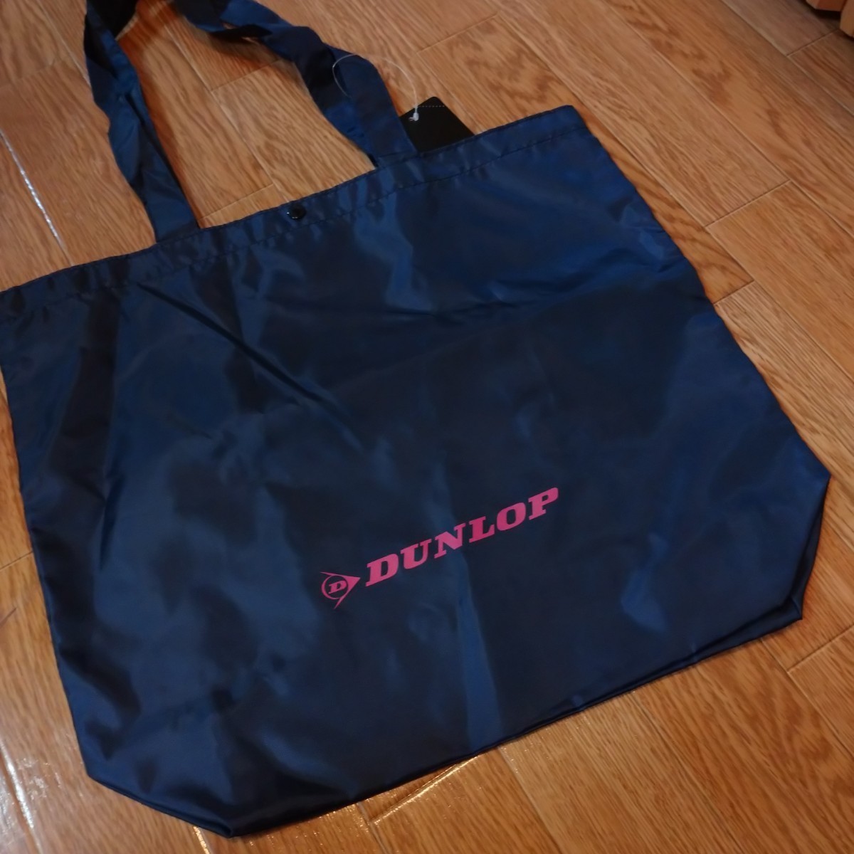 DUNLOP ダンロップ エコバッグ ネイビー トートバッグ バッグ ファッション タイヤ グッズ コレクション ロゴ Logo bag tire fashion ②の画像1