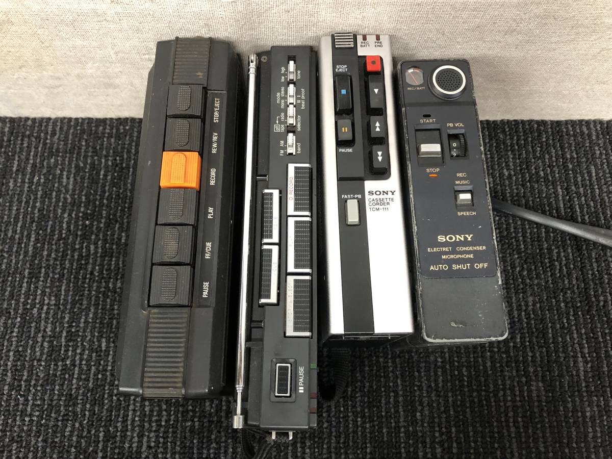 66☆カセットレコーダー　SONY×3/National/FAIR MATE/　ラジオ付きも有り　小型　カセットテープ　5台まとめ　写真追加有り_画像5