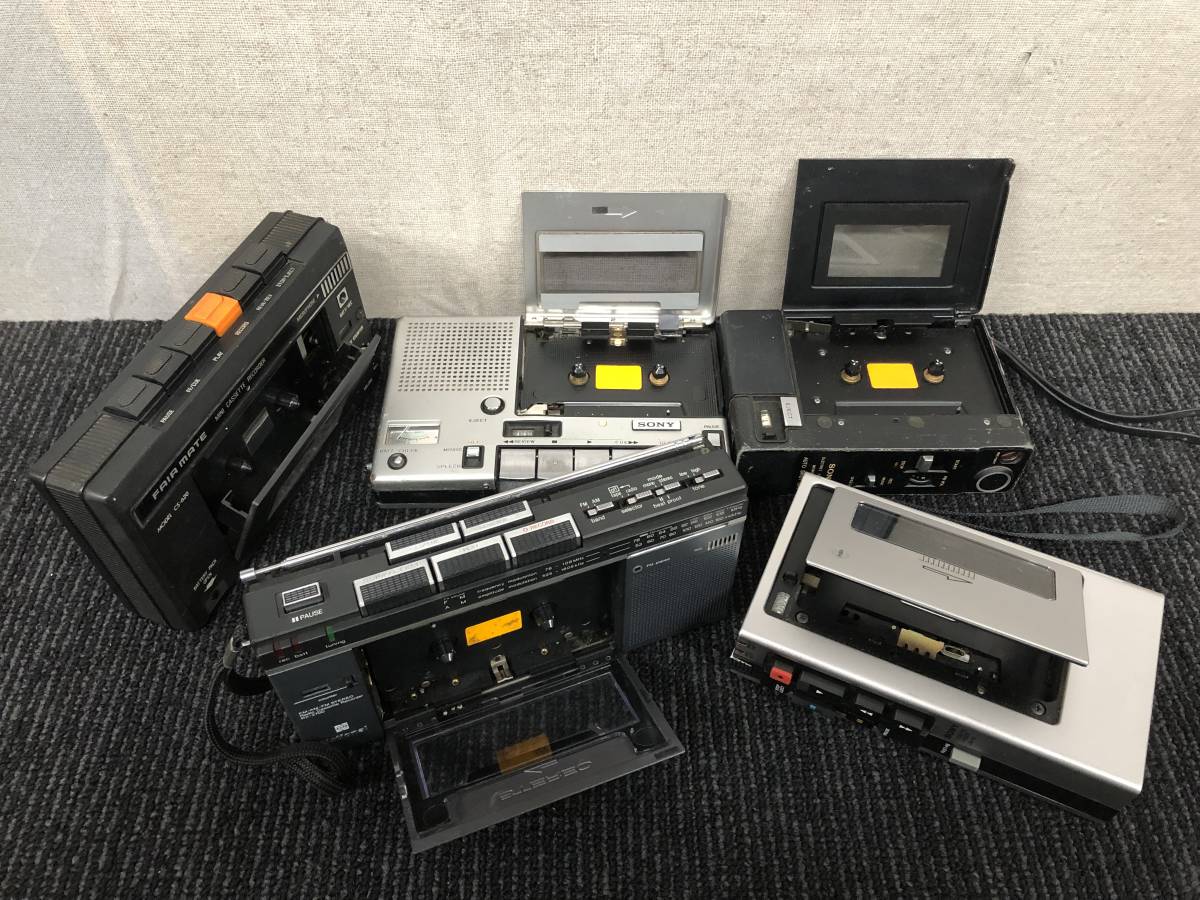 66☆カセットレコーダー　SONY×3/National/FAIR MATE/　ラジオ付きも有り　小型　カセットテープ　5台まとめ　写真追加有り_画像10