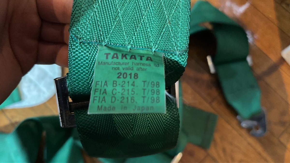 TAKATA 4点式シートベルト3インチ　アイボルト付き　S2000_画像6
