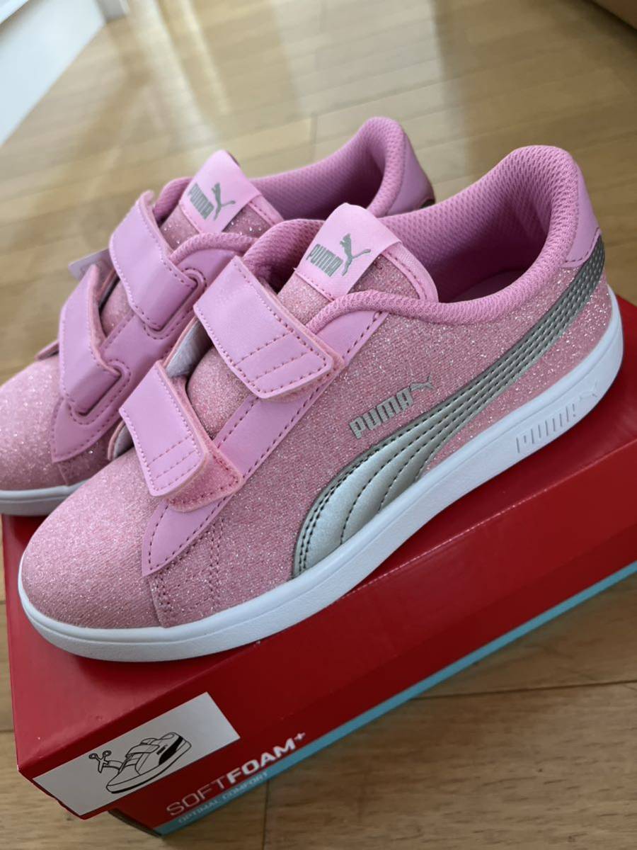  новый товар Puma 21cm спортивные туфли Puma s mash V2 Gris tsu грамм Kids девочка Junior обувь обувь розовый 