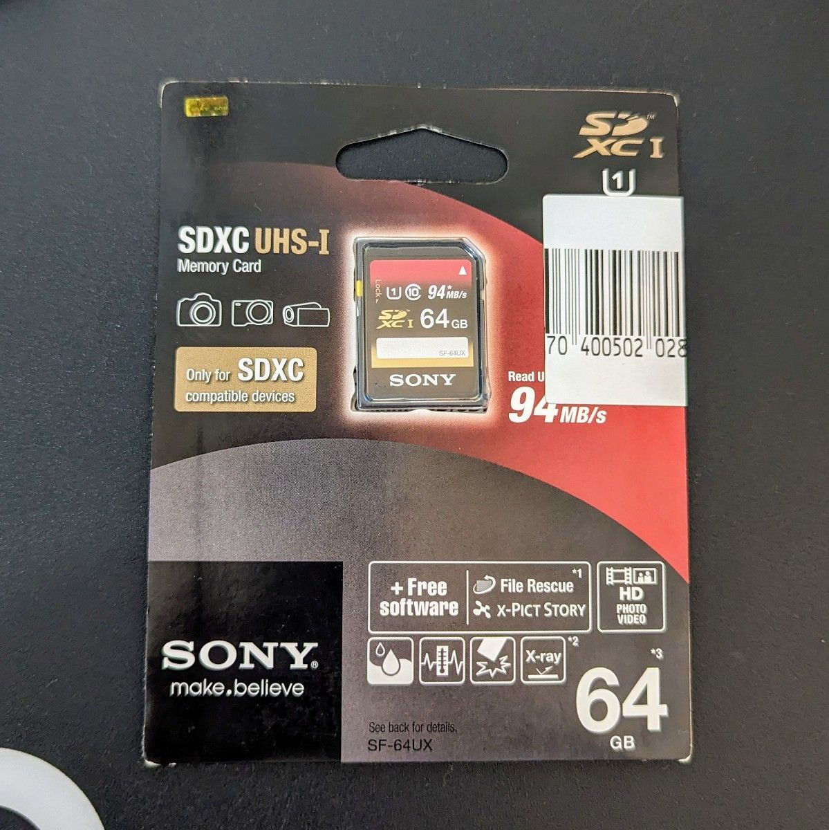 SONY ソニー SDXCカード SF-64UX/T1 海外パッケージ SDカード