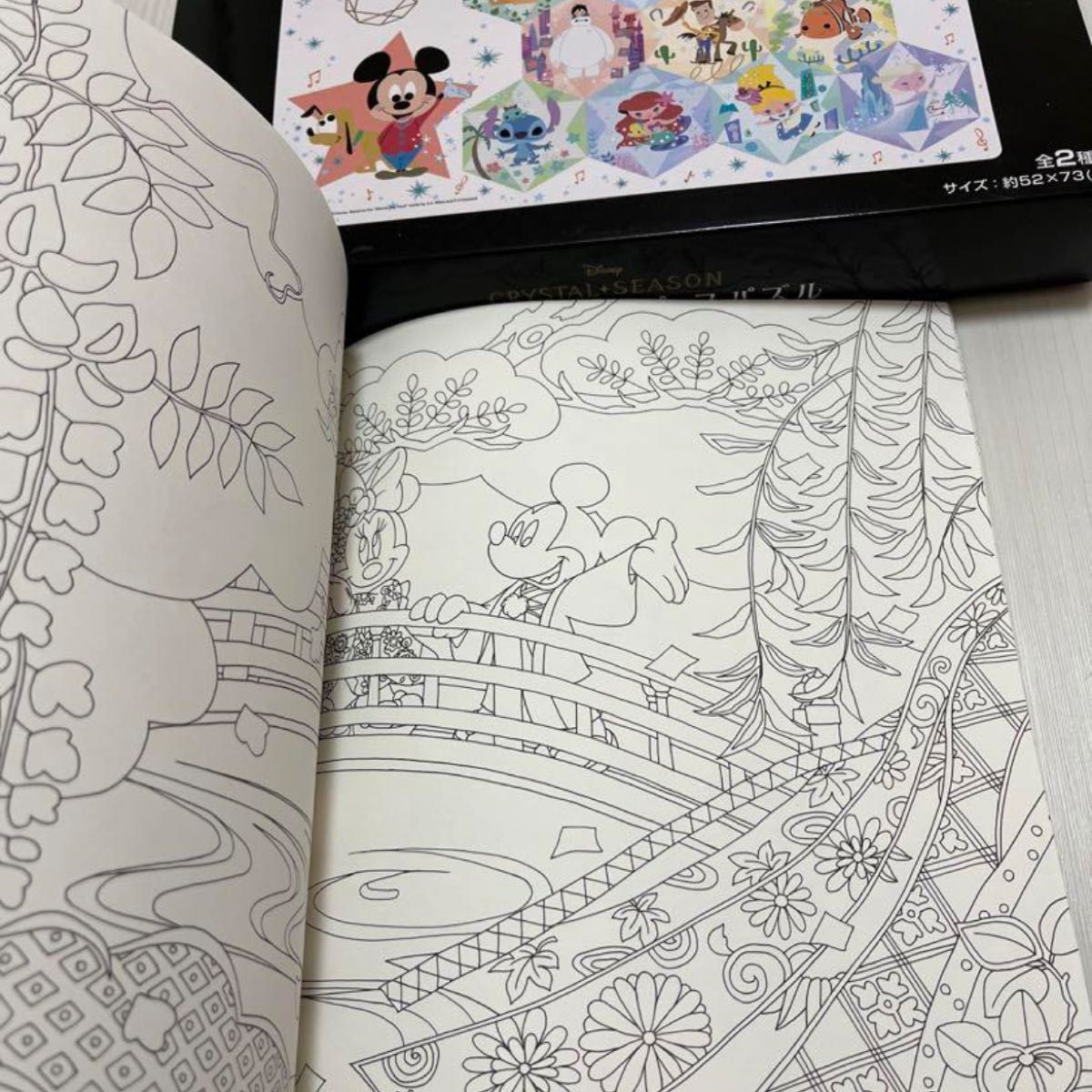 ディズニー　大人の塗り絵　ジグソーパズル1000ピース　ディズニーグッズ　新品　美品　1000ピース　塗り絵