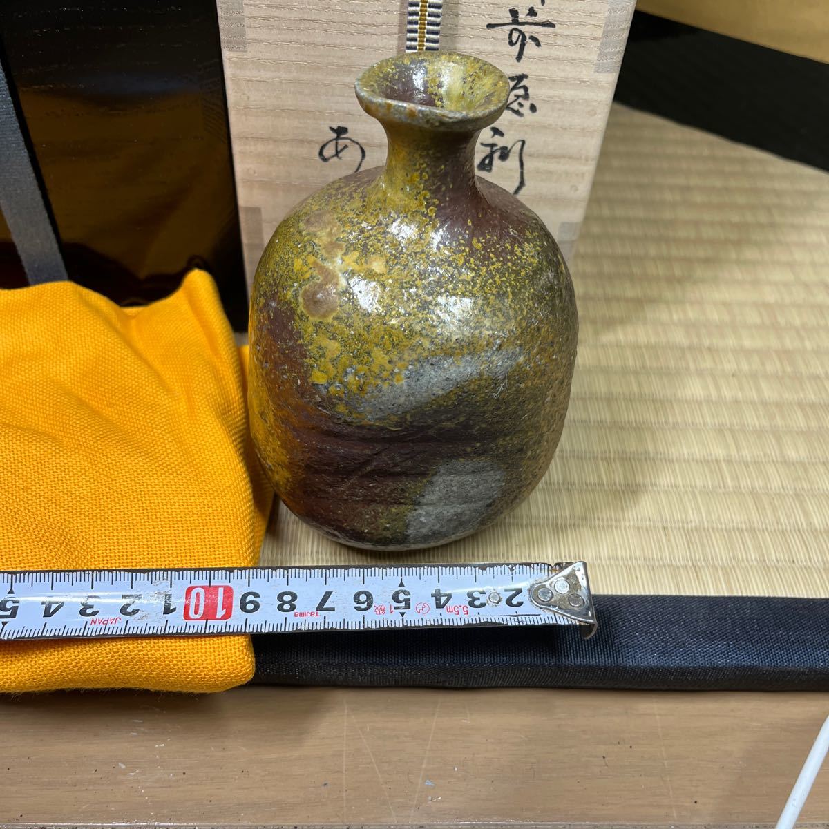 最上作　安倍安人 備前　伊部 徳利　酒器　共箱 共布 二重箱 肩付き　古備前　写し_画像9