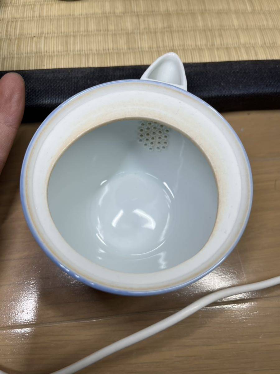 煎茶道具　煎茶揃い　セット　染付　在銘　唐子図　宝瓶　茶器 急須 _画像7