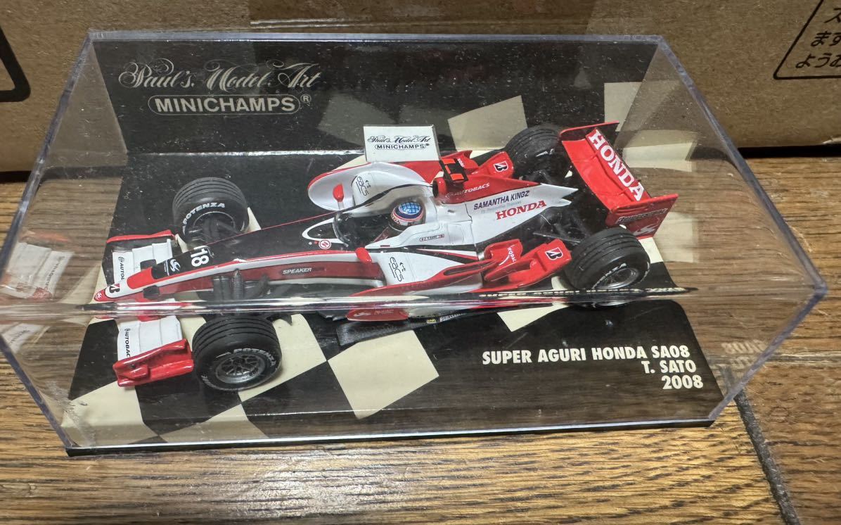 ミニチャンプス 1/43 Super Aguri Honda SA08 T.Sato 2008 スーパーアグリ ホンダ 佐藤琢磨 MINICHAMPS _画像1