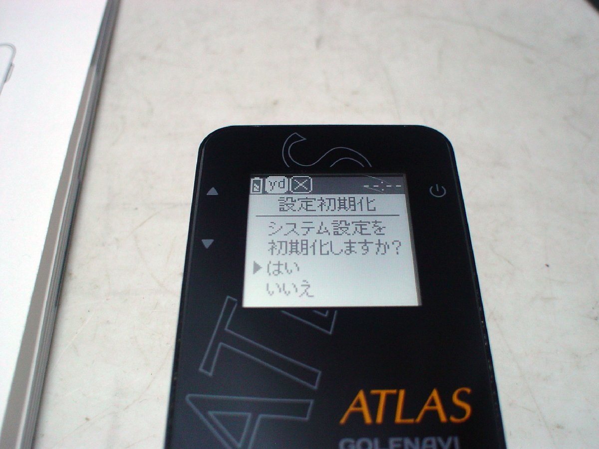 通電確認・初期化済★ユピテル★AGN810(K)★ATLAS★ゴルフナビ★本体・取説・元箱のみ★発送:クリックポスト(全国一律185円・追跡可)_画像4