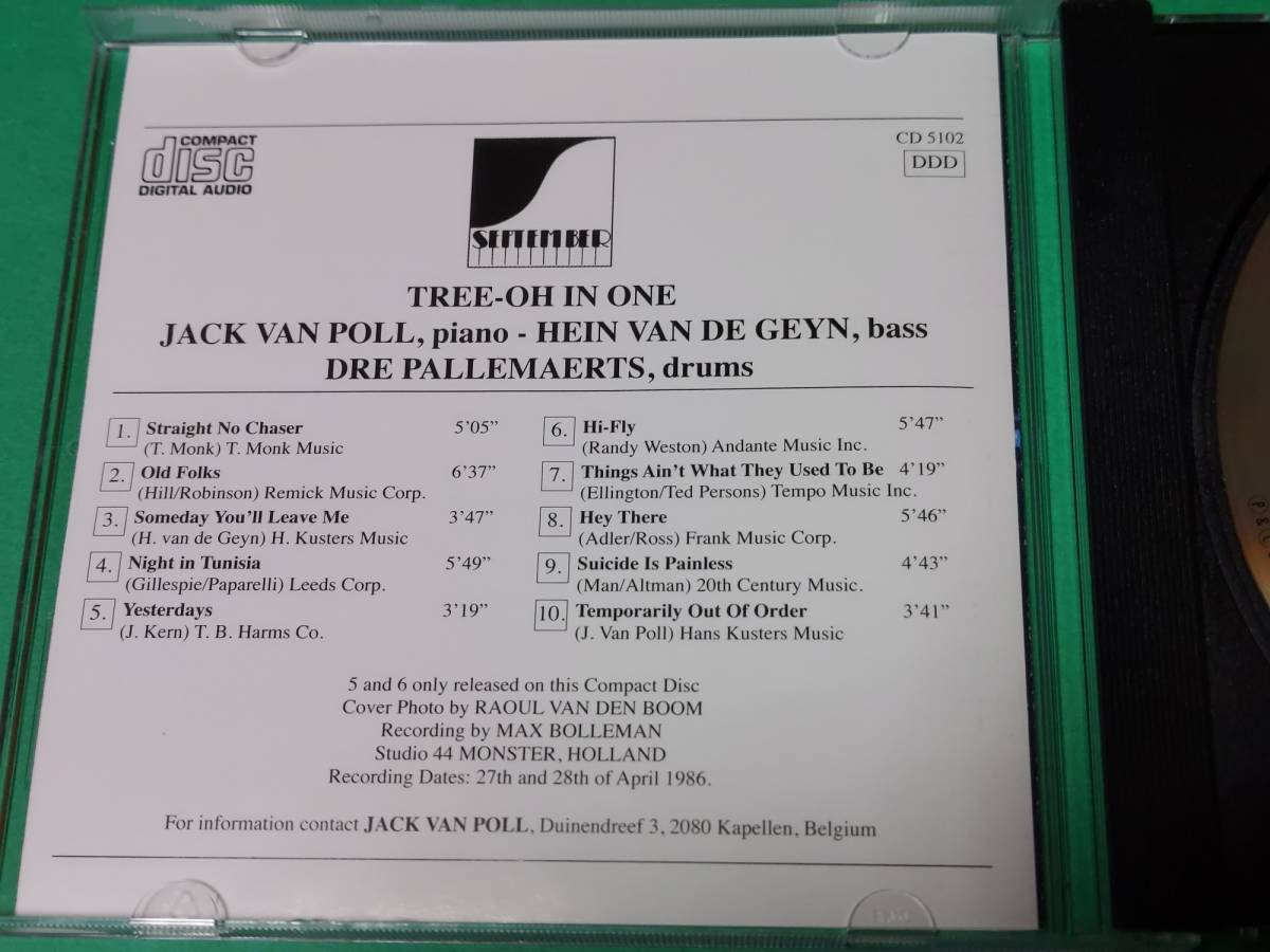 O 【輸入盤】 JACK VAN POLL / TREE-OH IN ONE 中古 送料4枚まで185円の画像3