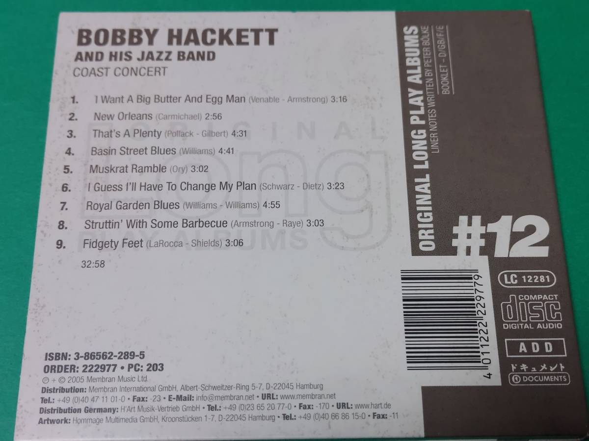 P 【輸入盤】 BOBBY HACKETT AND HIS JAZZ BAND / COAST CONCERT 中古 送料4枚まで185円_画像2