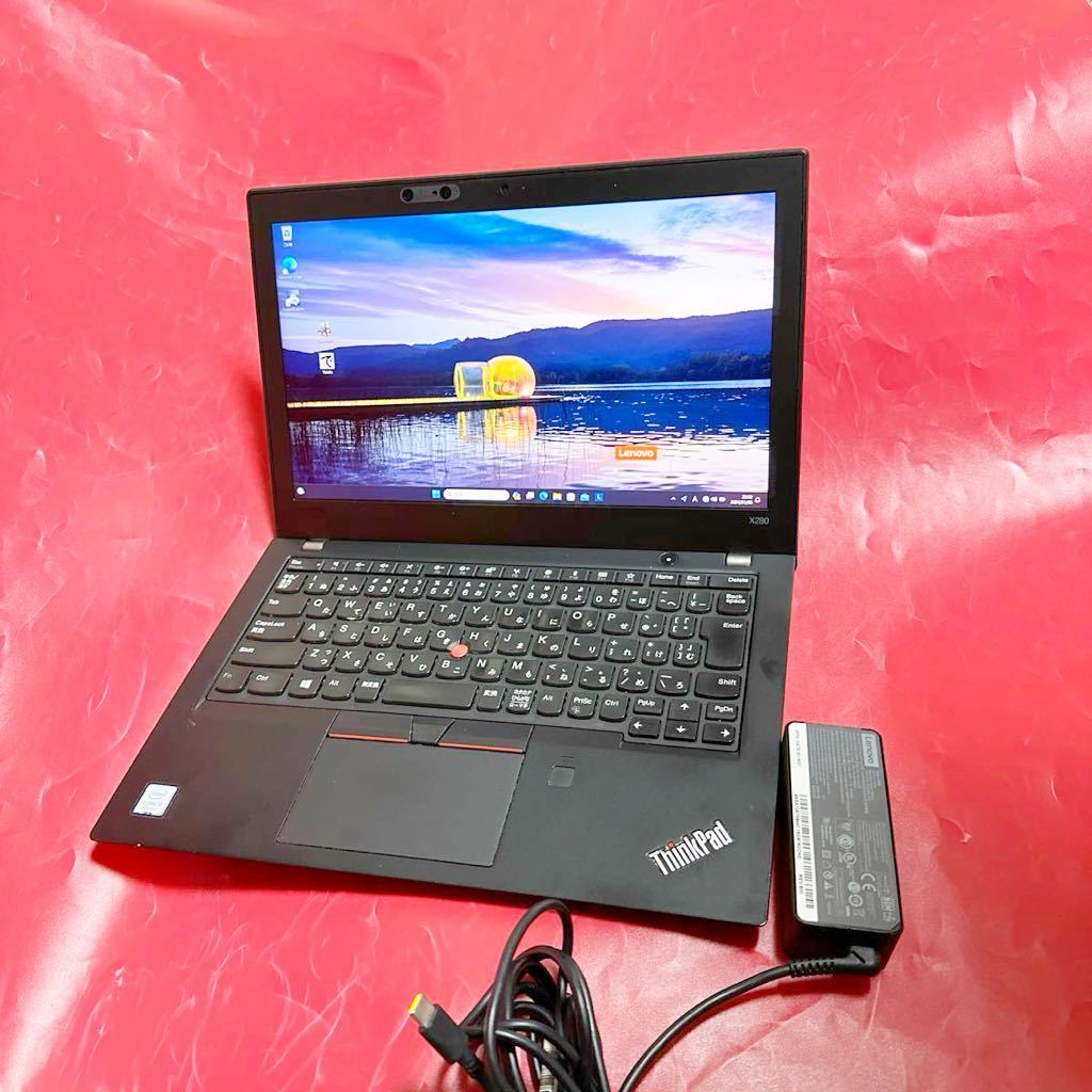 少難 軽量 ハイスペック八世代Core i7-8550U,メモリ16GB！Lenovo ThinkPad X280 SSD128GB/12インチFHD(1920x1080) Webカメラ SK2401-29_画像1