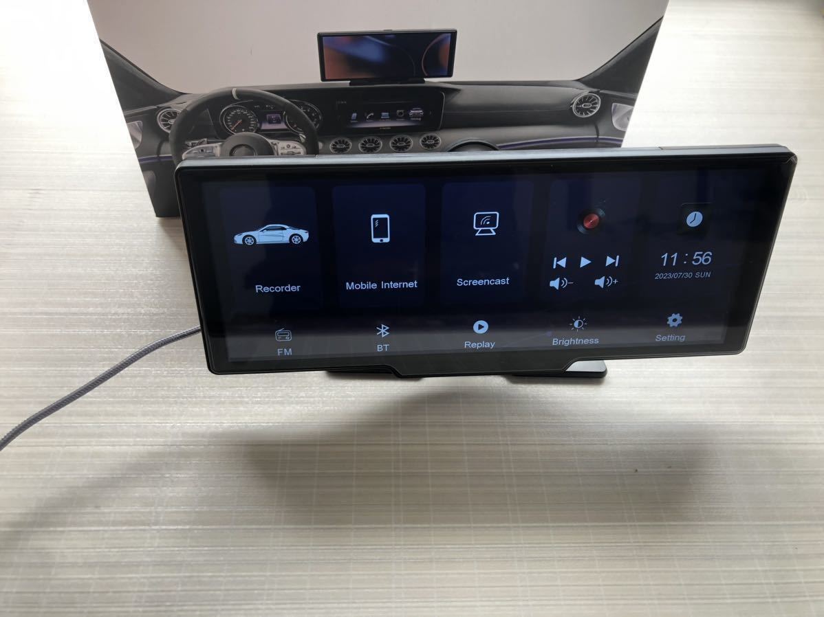 自動車 カーナビ 10.26インチ 4K ドライブレコーダー リアカメラ CarPlay AndroidAuto ドラレコオンダッシュモニター ポータブルカーナビの画像8