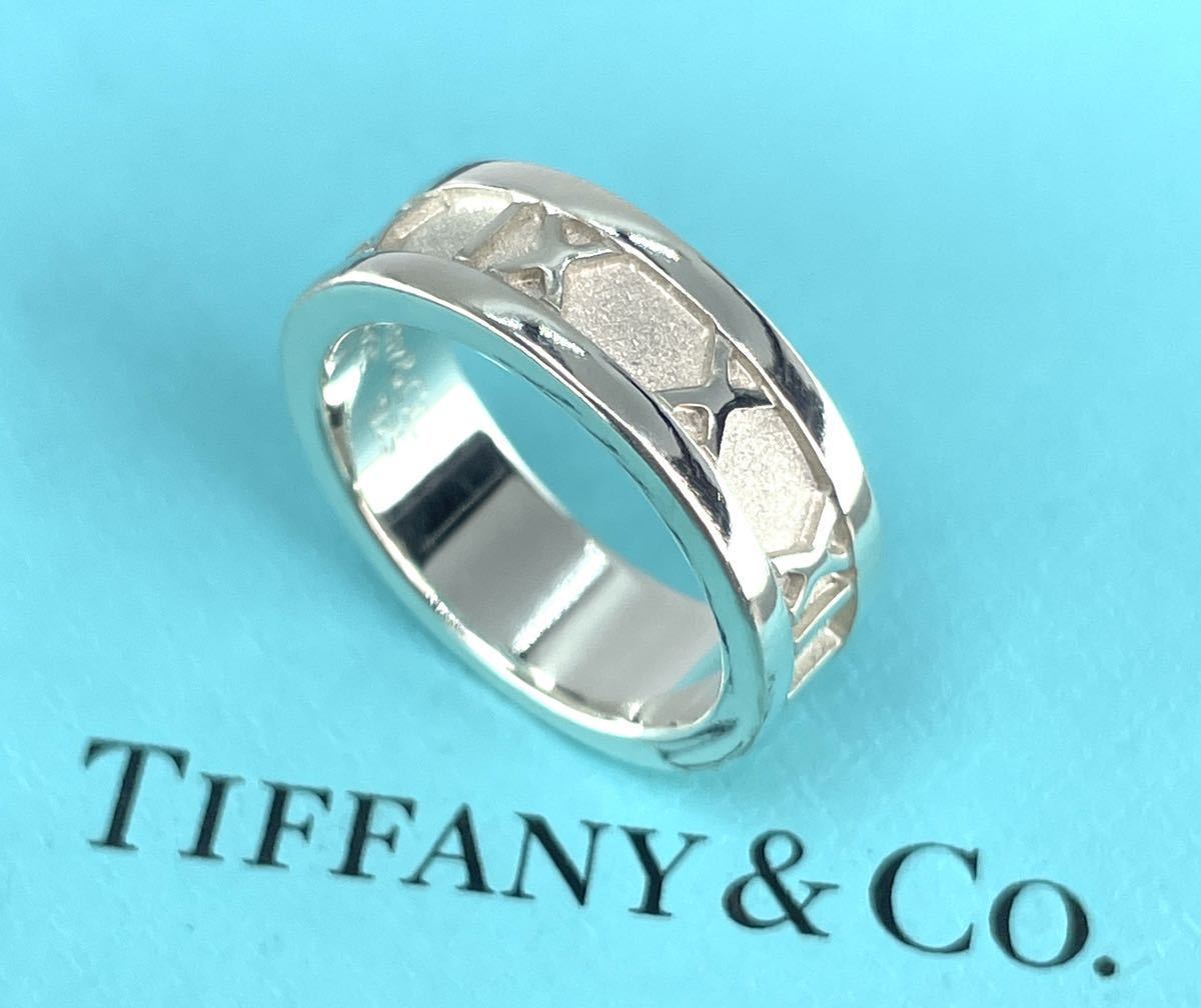 ★美品★ TIFFANY & Co. ティファニィー アトラス 銀製リング シルバー925 9号