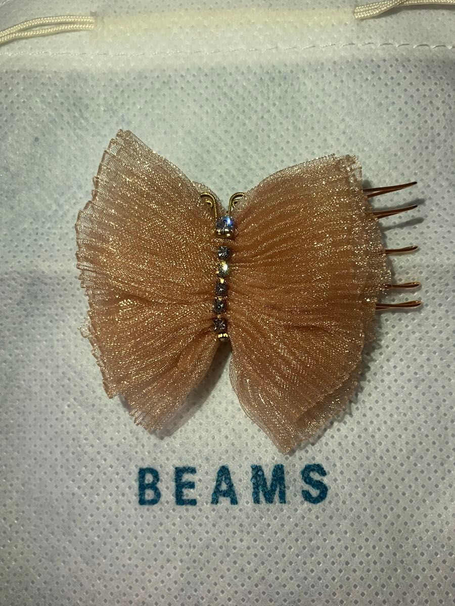 BEAMS リボン 蝶々 コーム ヘアアクセサリー