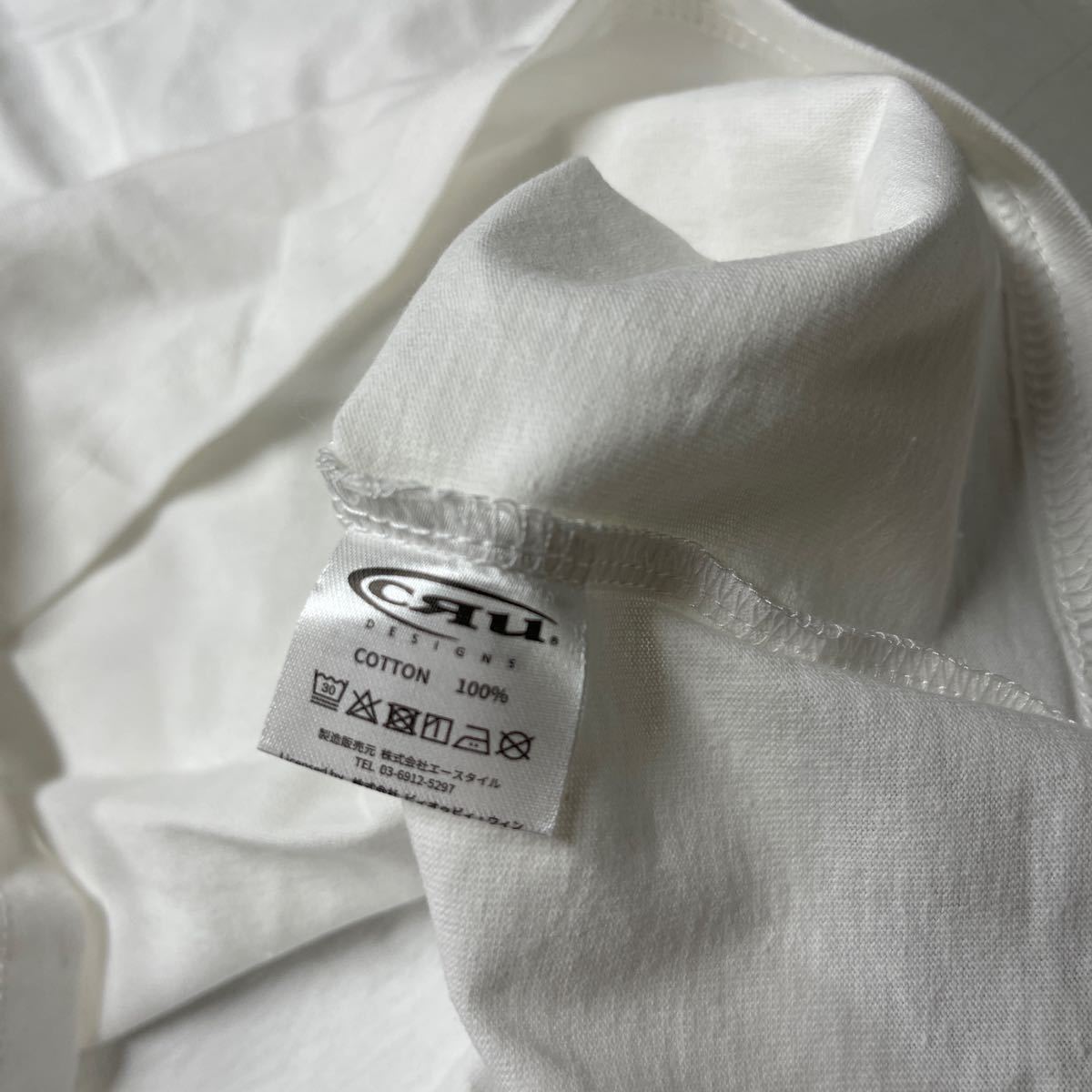 クルー CRU DESIGNS Tシャツ サーフ系 未使用 Lサイズ メンズ サーフィン ストリート カルフォルニア 白 ホワイト ロゴ_画像6