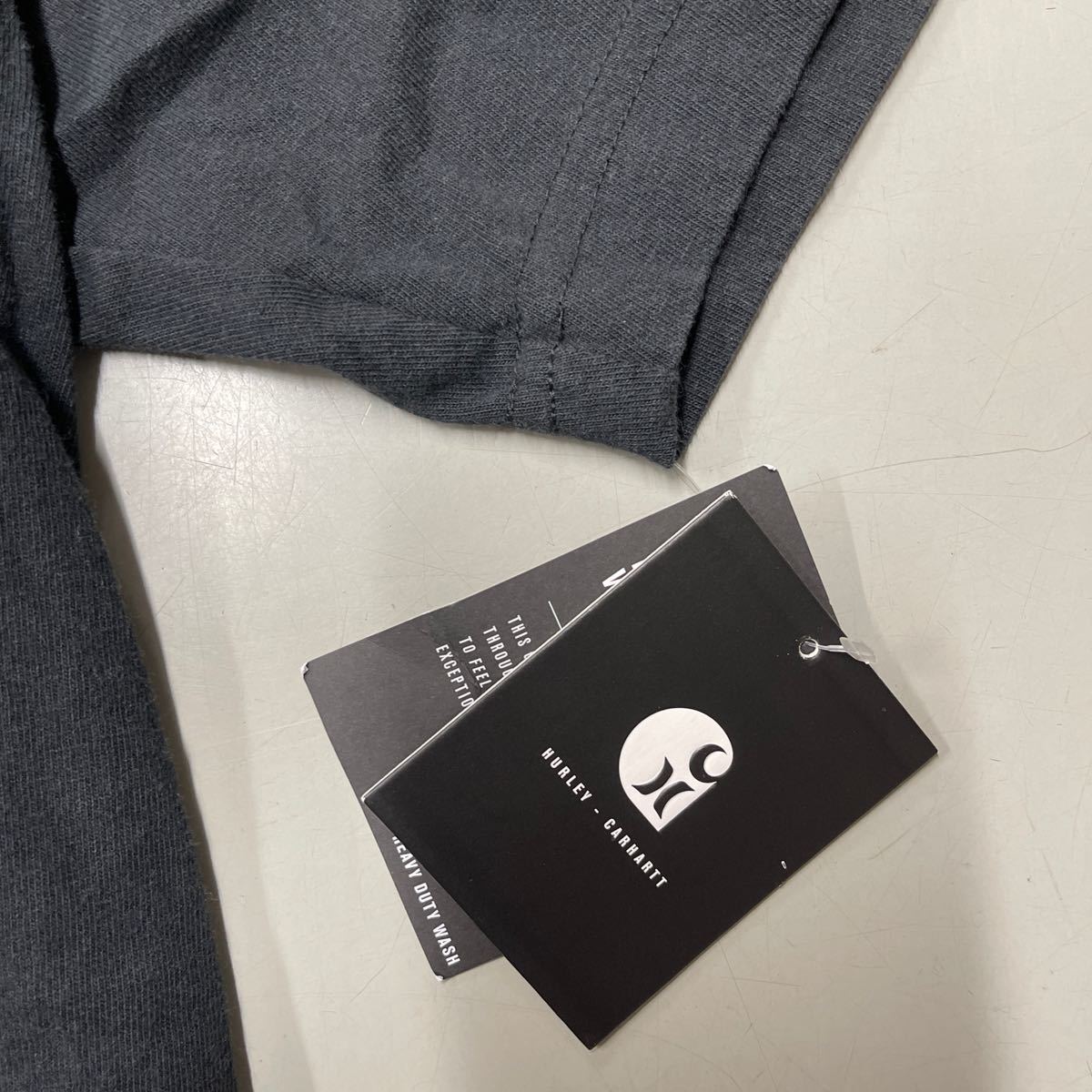 HURLEY CARHARTT HEAVY DUTY WASH Tシャツ 未使用 ハーレー カーハート ポケT ポケット付き ブラック 黒 メンズ 半袖 XXLサイズの画像2